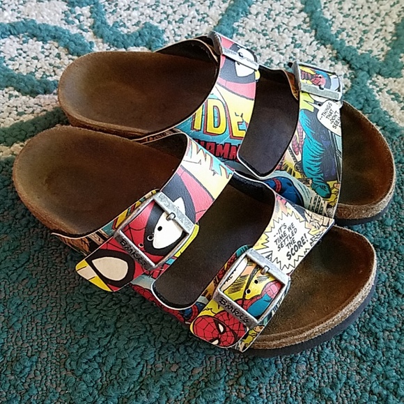 birkenstock spiderman sandals